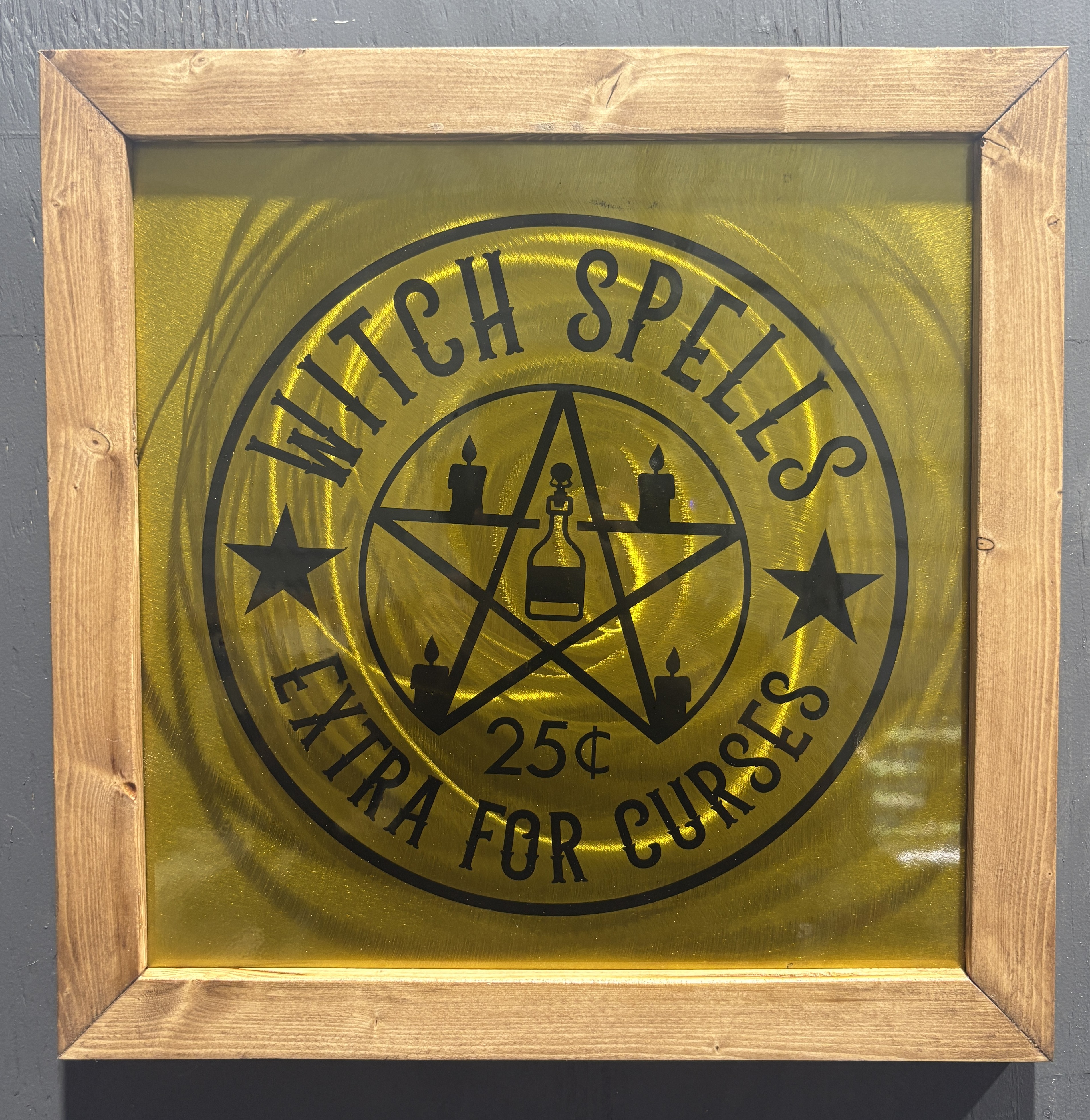 Witch Spells metal wall art by Wheelie Slow Customs